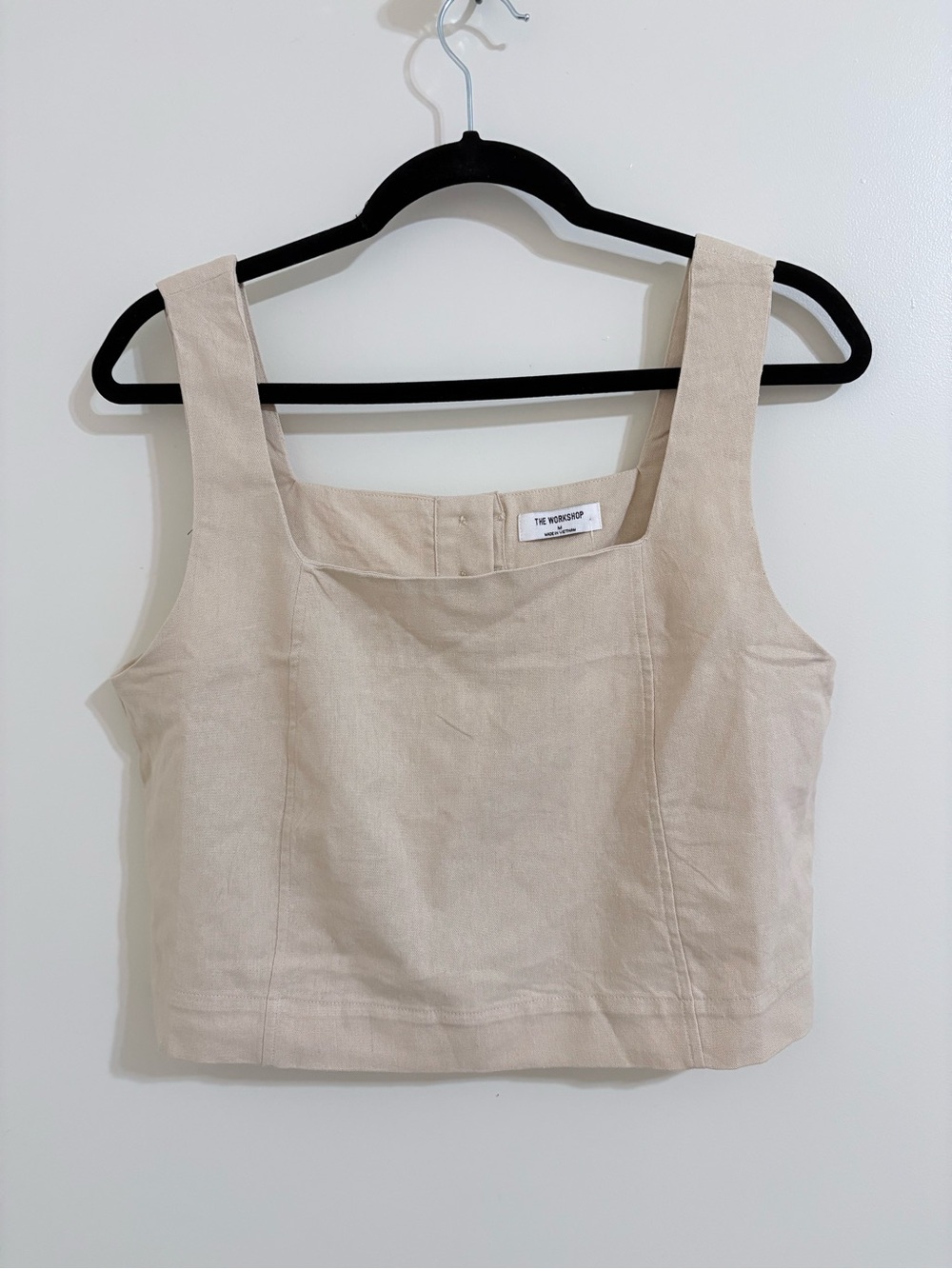 Workshop Republic 2pc Clothing Neutral Square-Neck Crop Tank and short sets